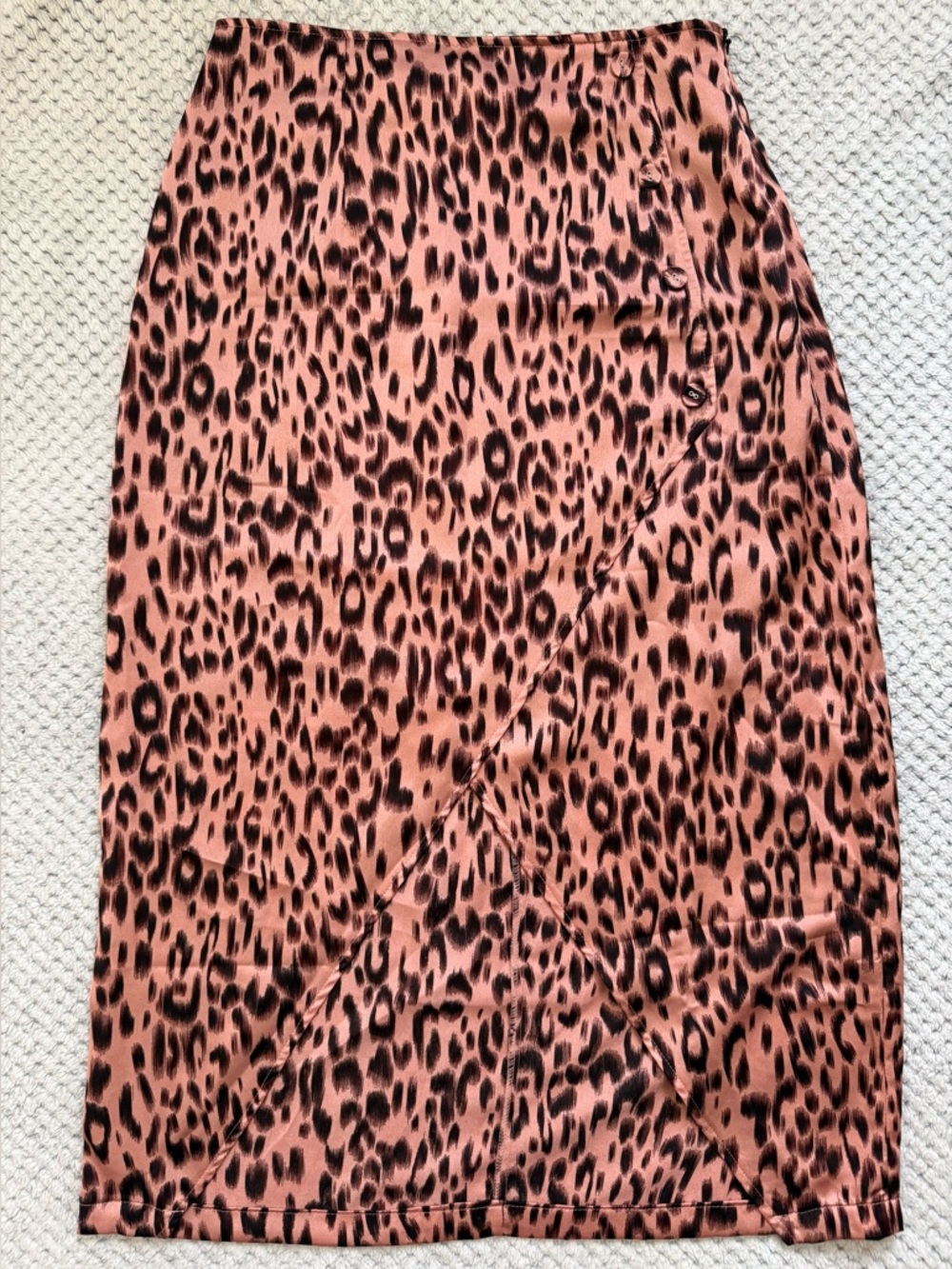 💕 🐅 Emory park  Leopard-Print Satin Pencil Skirt 💕 🐅
